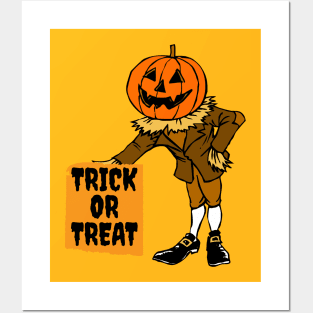 Trick or Treat Scarecrow Posters and Art